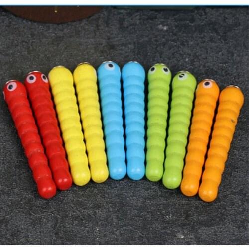 Montessori Math Toy Caterpillar Eats The Wand Kids Catch Worms Matching Pair Games Early Educational Interactive Math Toy