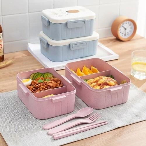 Cute Cartoon Lunch Box Microwave Dinnerware Food Storage Container Children Kids School Office Portable Bento Box Lunchbox