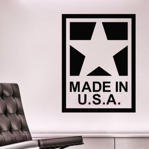 Wall Stickers Made in USA Star Vinyl Wall Decals Posters Mural Art Home Decor Wallpaper for Living Room House Decoration
