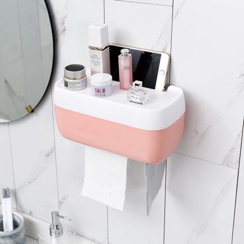 Toilet Wall Storage Box Waterproof Toilet Paper Holder for Toilet Paper Towel Holder Dispenser Storage Box