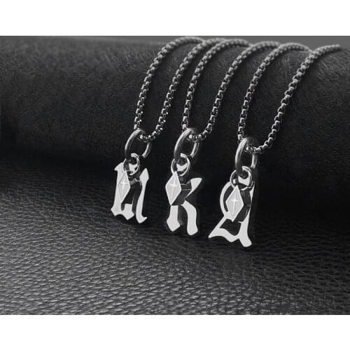 2021 new letter pendant necklace men and women light luxury versatile sweater chain
