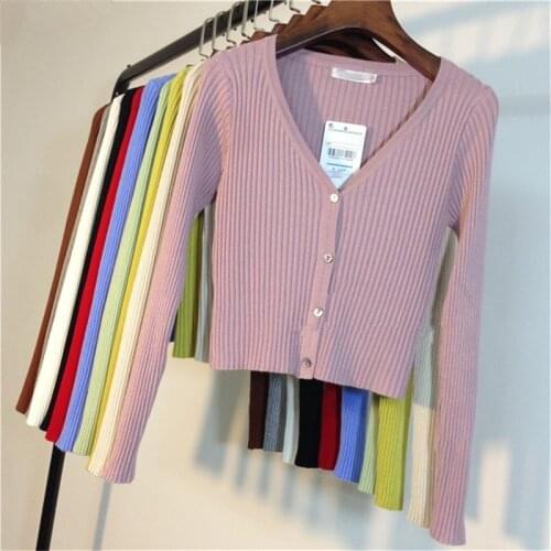 Zhenzhi Spring Newly Patchwork Women Cardigans 2021 Fashion Slim Ladies Knitted Sweater Long Sleeve Buttons Sweater