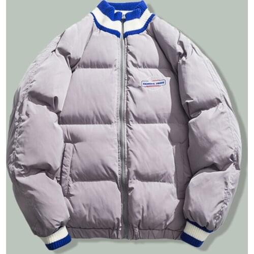 Harajuku Retro Bubble Solid Color Parka Mens Hip Hop Streetwear Fashion Hipster Loose Parkas Winter Couple Thicken Unisex Coast