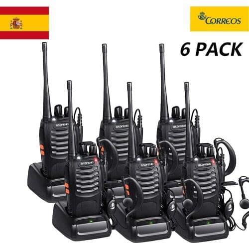 6PCS Two-Way Radio Walkie Talkie Handy Pofung Bf-888s Baofeng 888s With 5w CB Radio Scanner Handheld Ham Radio HF Transceiver