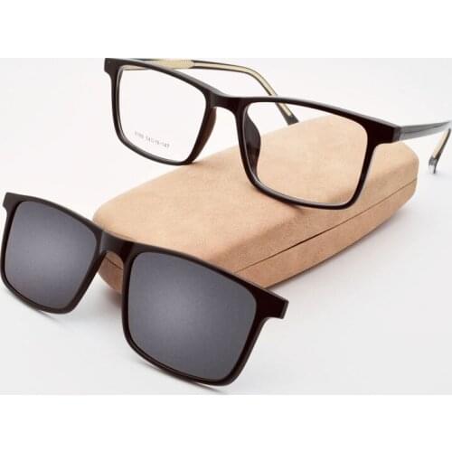 Transparent Glasses Men Magnet Sunglasses Clip Mirrored Magnetic Clip On Glasses Prescription Myopia Spectacle Frames For Women