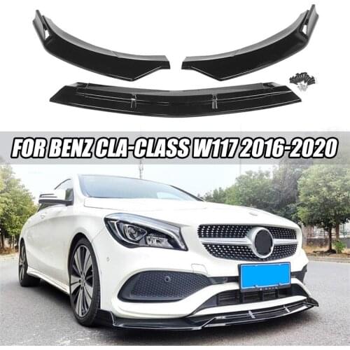 Car Front Bumper Splitter Lip Spoiler Surround Front Shovel E-class Modification For Mercedes Benz CLA-Class W117 2016-2020