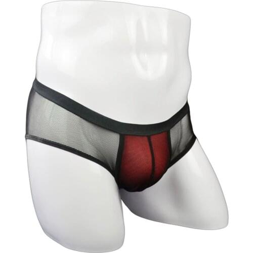 Sexy underwear boxer men transparent gauze underpants ZJH965
