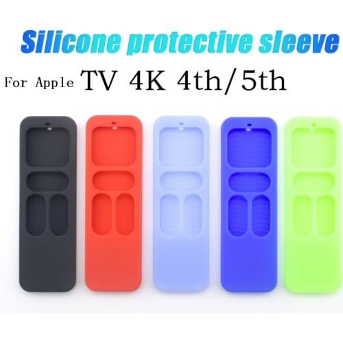 Silicone Protective Case Cover for Apple TV 4th 5th Generation 4K Siri Remote Control Shockproof Shell Skin Sleeve