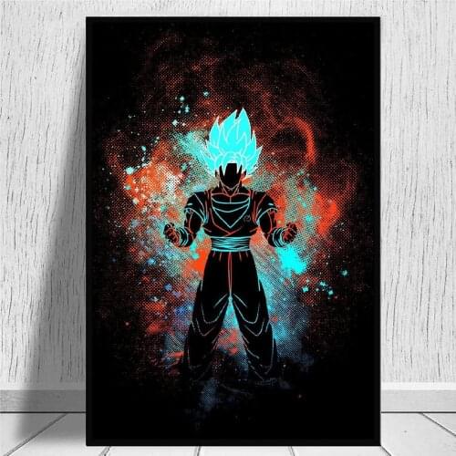 Blue Hero Anime Art Canvas Wall Print Modern Poster Wall Pictures Living Room Decor No Frame