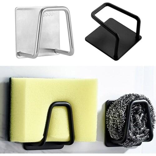 Sink Sponge Rack Drain Storage Shelf Stainless Steel Kitchen Wire Ball Rag Organizer Holder Kitchen storage rack for Sponge