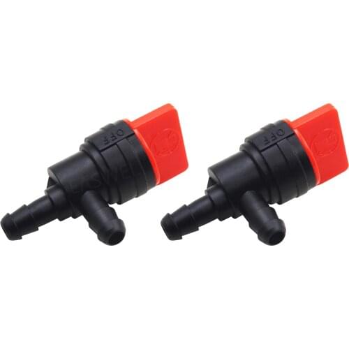 2 PCS 1/4" 90 Degree Fuel Gas Cut-Off Shut-Off Valve For BRIGGS & STRATTON