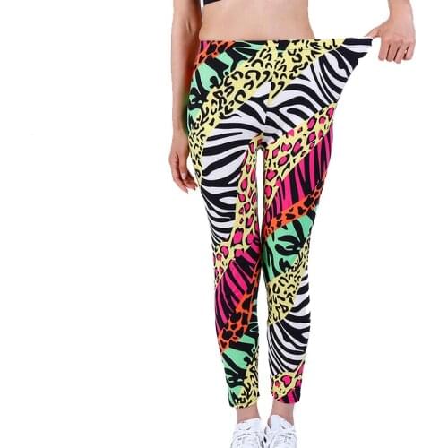 YSDNCHI Women Sports Fitness Pants Leopard Print Leggings High Waist Workout Mujer Elastic Jogging Running