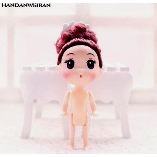 Mini Baby Doll Moveable Joint With Head Toy Silicone Girl Dolls Small Pendant Toys For Girls Boys Gifts 2020 New 12CM 1PCS