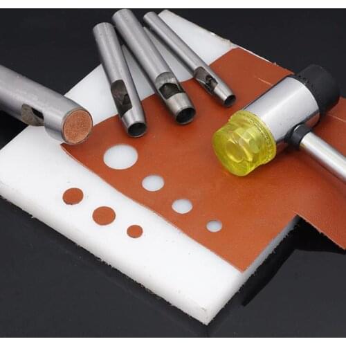 1pc High Quality Punching Leather Hole Punch Round Steel Leather Craft Hollow Hole Punch 0.5-29mm DIY Leathercraft Tools