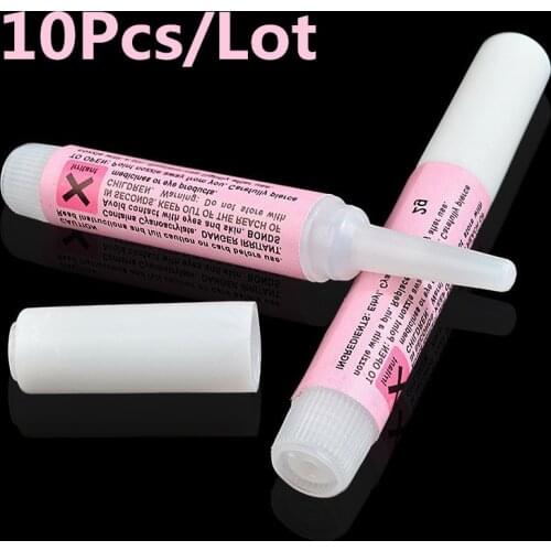 10pcs/set Mini Beauty Nail Glue False Art Decorate Tips Acrylic Glue Nail Accessories 2g False Nail Extension Glue