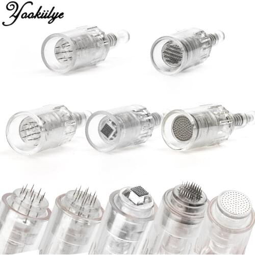 10pcs Screw Cartridges Needles 1/3/5/7/9/12/24/36/42pin 3D Nano Microneedles for Electric Microneedle Pen Derma Pen Anti-Aging