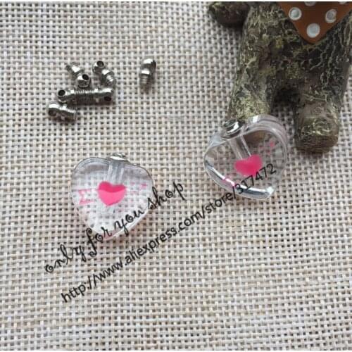 100pcs Luminous An arrow through a heart Glass Vial Pendants Glow in Dark glass charm pendant HOT