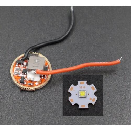 17mm 3.7v~8.4v 5Modes circuit board Driver+ Cree XM-L2 U3 Cool white/Neutral white/Warm white LED for flashlight bicycle light