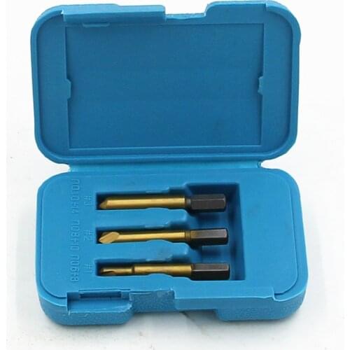 3pcs Damaged Screw Remover Drill Out Handymen Broken Bolt Stud Removal Tool Kit #1 #2 #3 Titanium Coated Set Herramientas