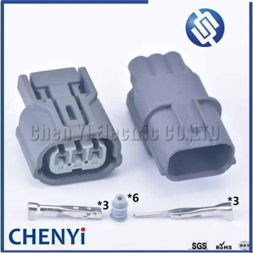 1 set 3 Pin female male sumitomo headlight Acura ignition coil connector 6189-0968 6918-1833 For Honda Civic City Toyota