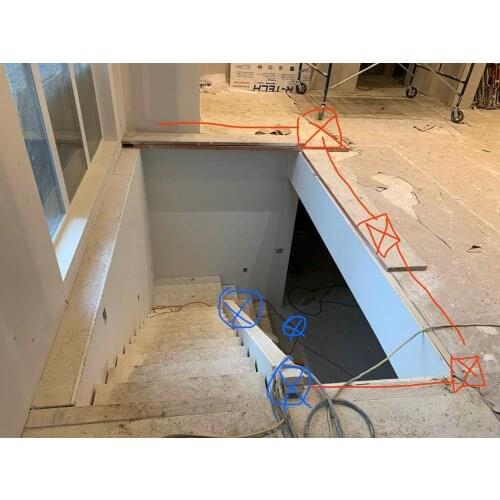 Freeshipping 304# Satin finished Square Glass Clamp Flat Surface Staircase Parts for Stair