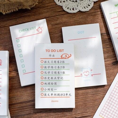 50 Pcs/Lot Kawaii Sticky Notes Cute Memo Pad Notepads Scrapbooking Diary Stationery Sticker For Notes School Supplies 008