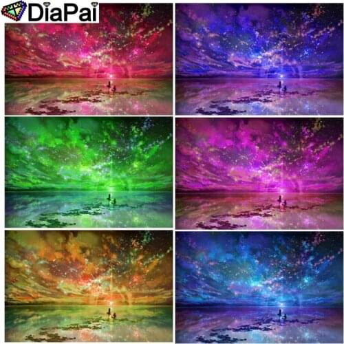 DIAPAI 5D DIY Diamond Painting 100% Full Square/Round Drill "Colored stars" 3D Embroidery Cross Stitch Home Decor
