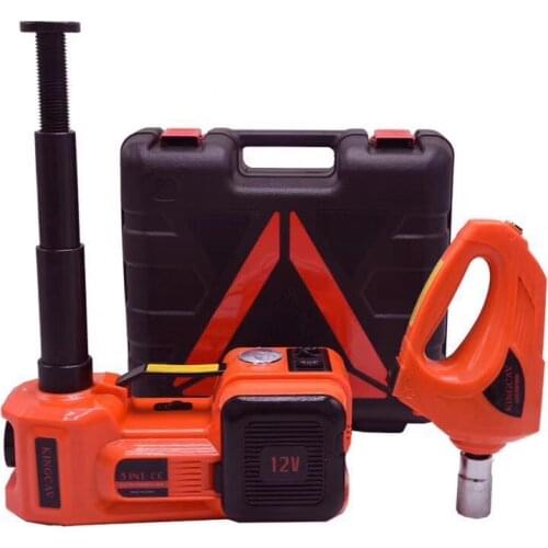 5 Ton Lift 45cm 17" 3in1 Car Electric Jack Car Air Pump Auto Electric Wrench Set