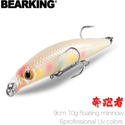 Bearking Retail hot good fishing lures minnow,bear king quality professional baits 90mm/10g,swimbait jointed bait Crankbait