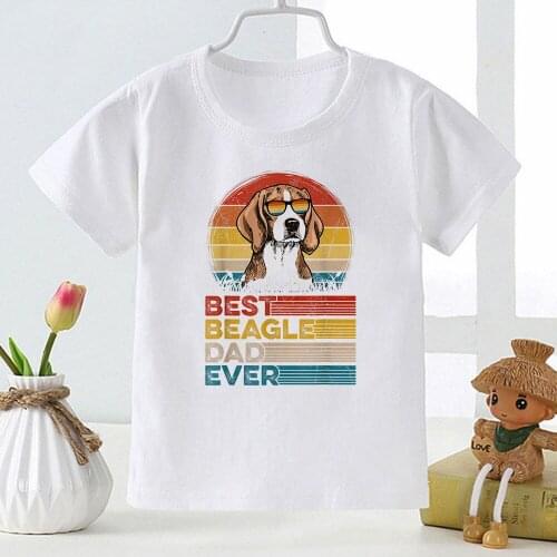 Beagle Print 90s Harajuku Kids T-Shirt Plus Size Summer Fashion Boys Tops Basic Tee Best Friends Forever T Shirt Children