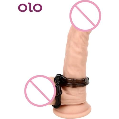 OLO Scrotal Binding Cock Ring Scrotum Cock Cages Elastic Penis Ring Sex Toys for Men Male Delay Ejaculation Male Masturbator