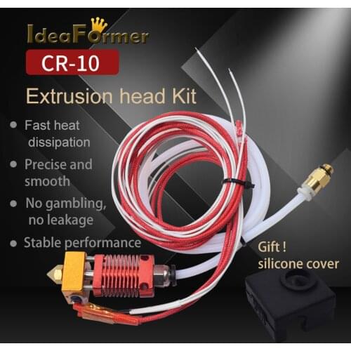IdeaFormer 3D Printer Parts Metal CR10 Hotend Extruder Hot End Kit 0.4mm Nozzle Aluminum Heated Block for Ender3/CR10/CR10S Pro