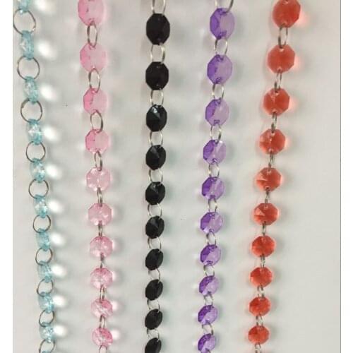 33 FT Crystal Clear Acrylic Bead Garland Chandelier Hanging Wedding Decoration Event&Party Supplies