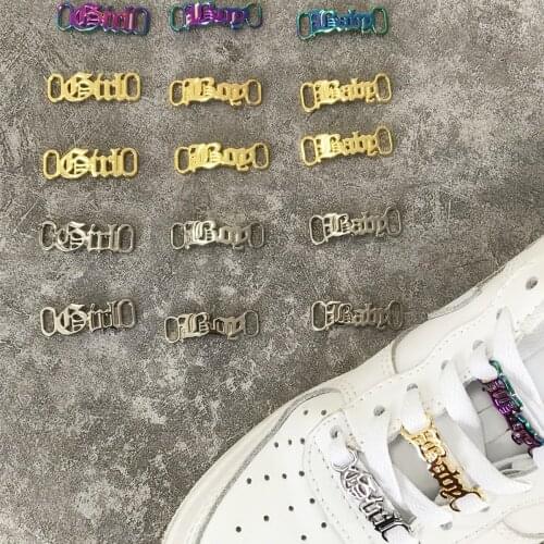 Baby Girl AF Shoelace Buckle Metal Shoelace Shoe Chamr Accessories Metal Shoelace Lock DIY Sports Shoe Kit Metal Shoelace Buckle