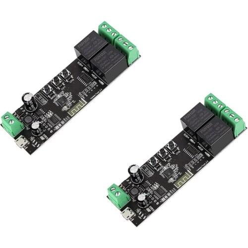 2Pcs 2CH Tuya APP Wifi Wireless DIY Smart Switch Module Smart Home Garage Universal Remote Relay for Alexa Google Home