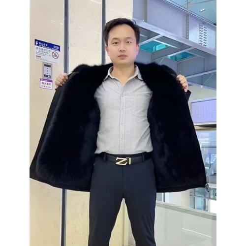 Fox Fur Coat Men Parka Winter Hooded Jacket 2021 New Winter Classic Business Jackets High Quality Outwear Free Shipping