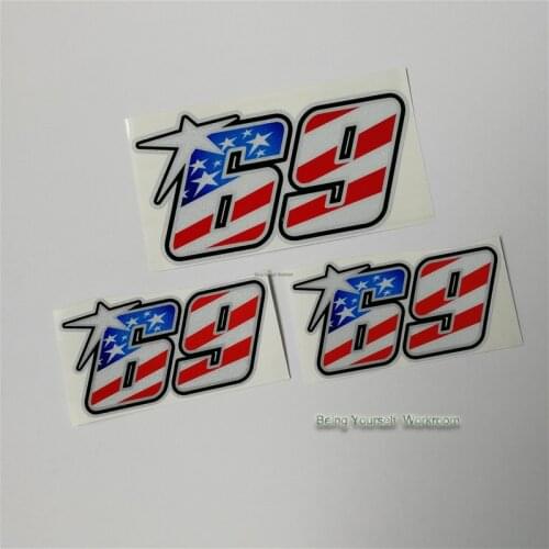 US flag Nicky Hayden No.69 sticker motorcycle racing sticker helmet superbike motocross decal car reflective automobiles