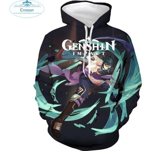 2021 Genshin Impact Funny New Fashion Long Sleeves 3D Print Zipper/Hoodies/Sweatshirts/Jacket/Men/women dropshipping