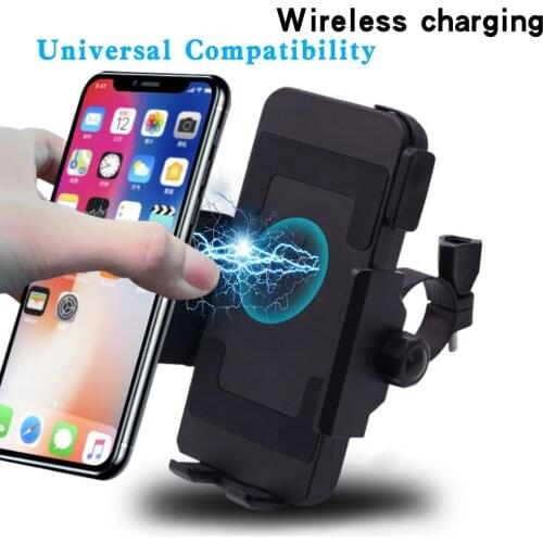New Motorcycle Phone Holder Qi Wireless Charger Motorcycle Charger Mount For Phones Fast Wireless Charging Moto Accessories