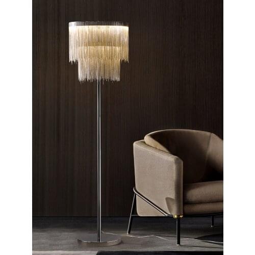 New tassel floor lamp creative personality vertical table lamp modern Italian light luxury living room decorative floor lamp