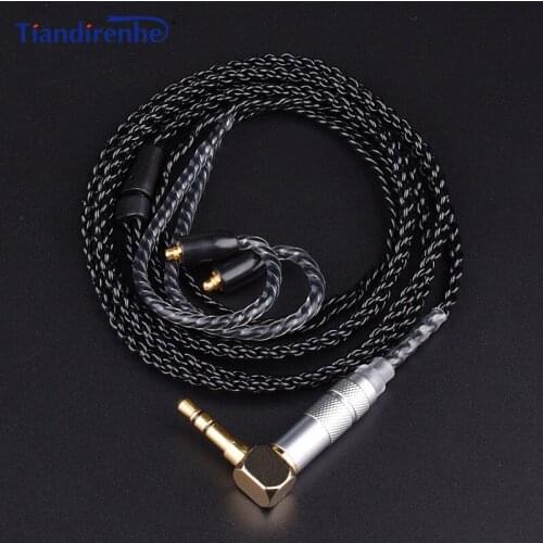 Upgrade MMCX Cable for Shure SE215 SE535 SE846 SE425 Earphone Silver-plated Copper Headphone Wire for iPhone Android Android IOS