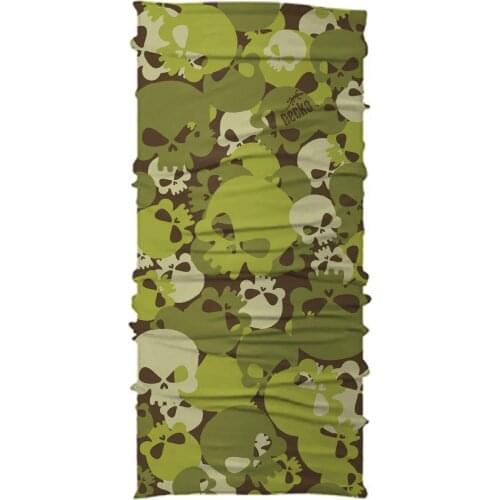 Necko Green Skull And Crossbones Camouflage Buff Bandana Face Mask-DC171 460045045