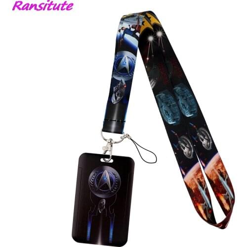 Ransitute R2111 Sci-Fi Movie Lanyard Card ID Holder Car KeyChain ID Card Pass Gym Mobile Phone Badge Kids Key Ring Holder