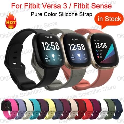 Replacement bracelet strap For Fitbit Versa 3 Bands Sports Soft Silicone watch band for Fitbit Versa / Versa lite Smartwatch