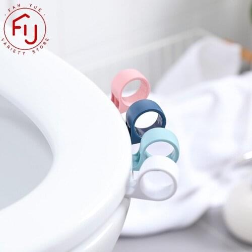 Toilet Closestool Seat Handle Foldable Sanitary Seat Cover Lifting Device Bathroom Cartoon Snail Toilet Seat Cover Lifter