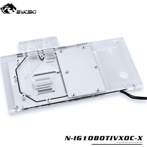 BYKSKI Water Block use for COLORFUL iGame GTX1080Ti Vulcan X OC/ 1070TI Vulcan X OC/TOP Full Cover Graphics Card Copper Block