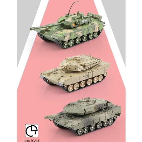 Military Model Main Battle Tank Leopard 2 M1A2 Abrams Type 99 Heavy Tank 1:48 Alloy Simulation Diecasts Toy Vehicles Boys Toys