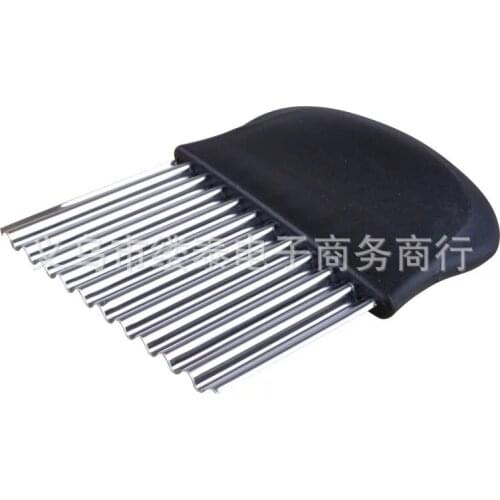 Stainless steel wave potatocutting knife spike potatocutting corrugated potato chip knife potato grid flower knife potato slicer