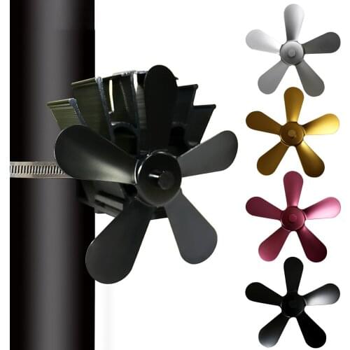 Winter Fireplace Fan 5 Blades Heat Powered Stove Fan Log Wood Burner Ecofan Quiet Home Fireplace Fan Efficient Heat Distribution