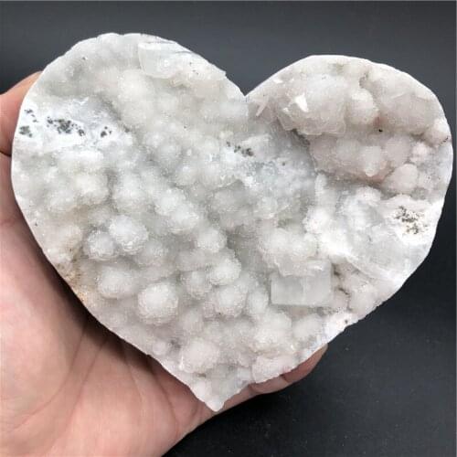 0.91kg Beautiful natural mineral apophyllite heart with zeolite specimens